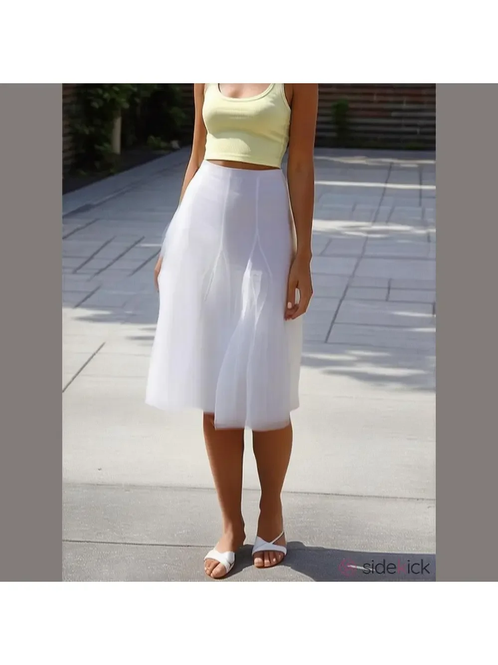Karen Kane White Maxi Skirt Women Medium Boho Festival - Picture 2 of 13